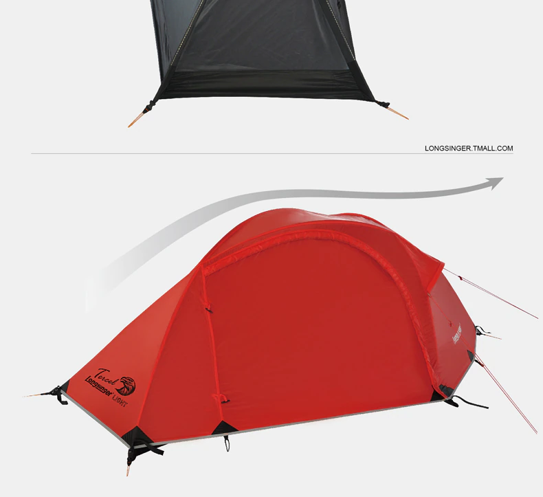 Cheap Goat Tents Silicon ultra light single double layer aluminum rod outdoor camping alpine tents winter tent Tents 